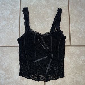 Black Lace Lingerie style Tank